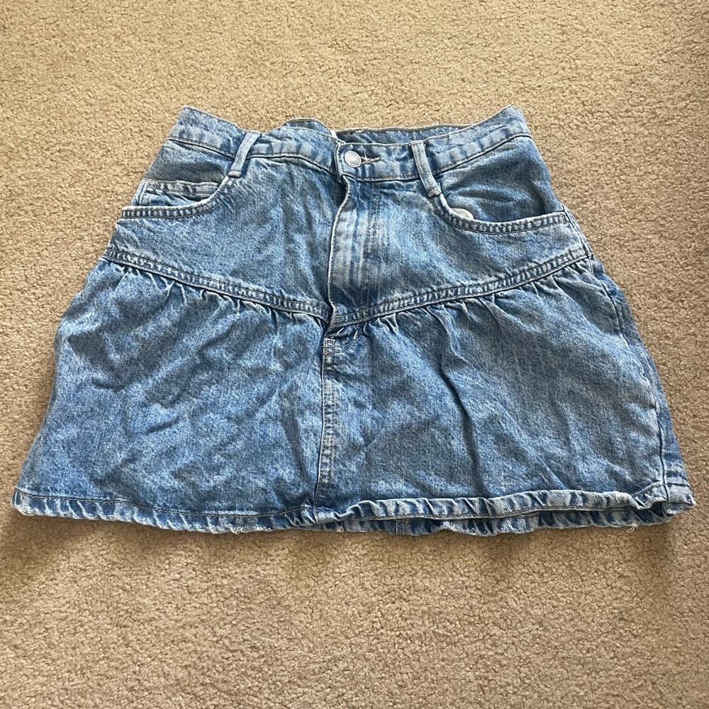 Free People Denim Jean Skirt